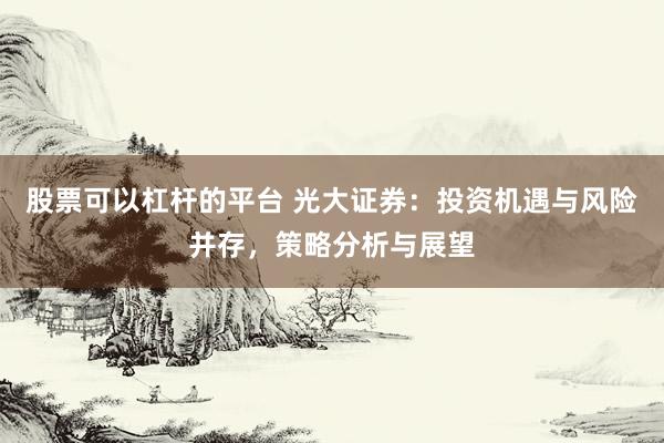 股票可以杠杆的平台 光大证券：投资机遇与风险并存，策略分析与展望