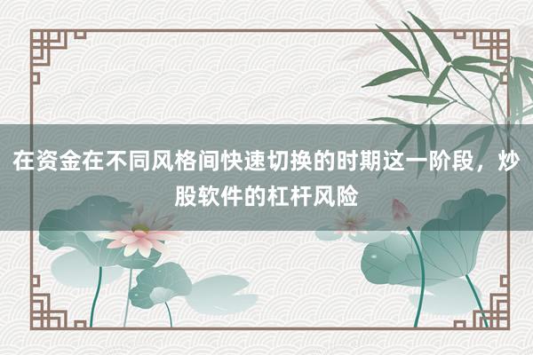 在资金在不同风格间快速切换的时期这一阶段，炒股软件的杠杆风险